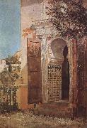 Tom roberts Moorish Doorway,Granada oil painting